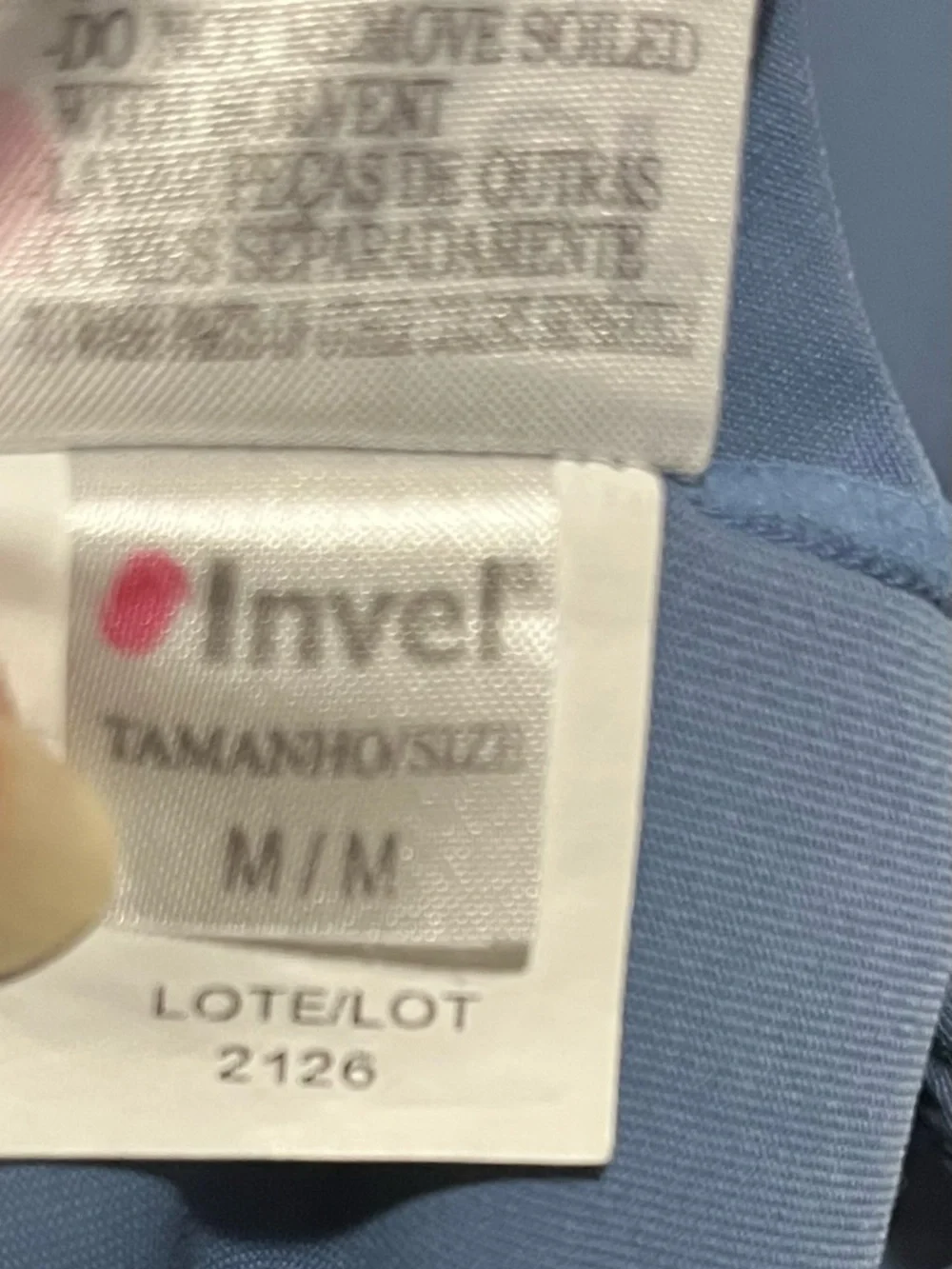 INVEL brand Woman’s V-neck long sleeve Bioceramics Mid Blue color Size Medium - Picture 5 of 5